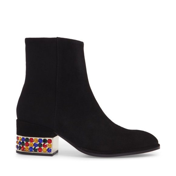 Jeffrey Campbell New OASIS STATEMENT Jewel HEEL Boot BLACK Suede NIB CHIC Womens - Picture 3 of 17